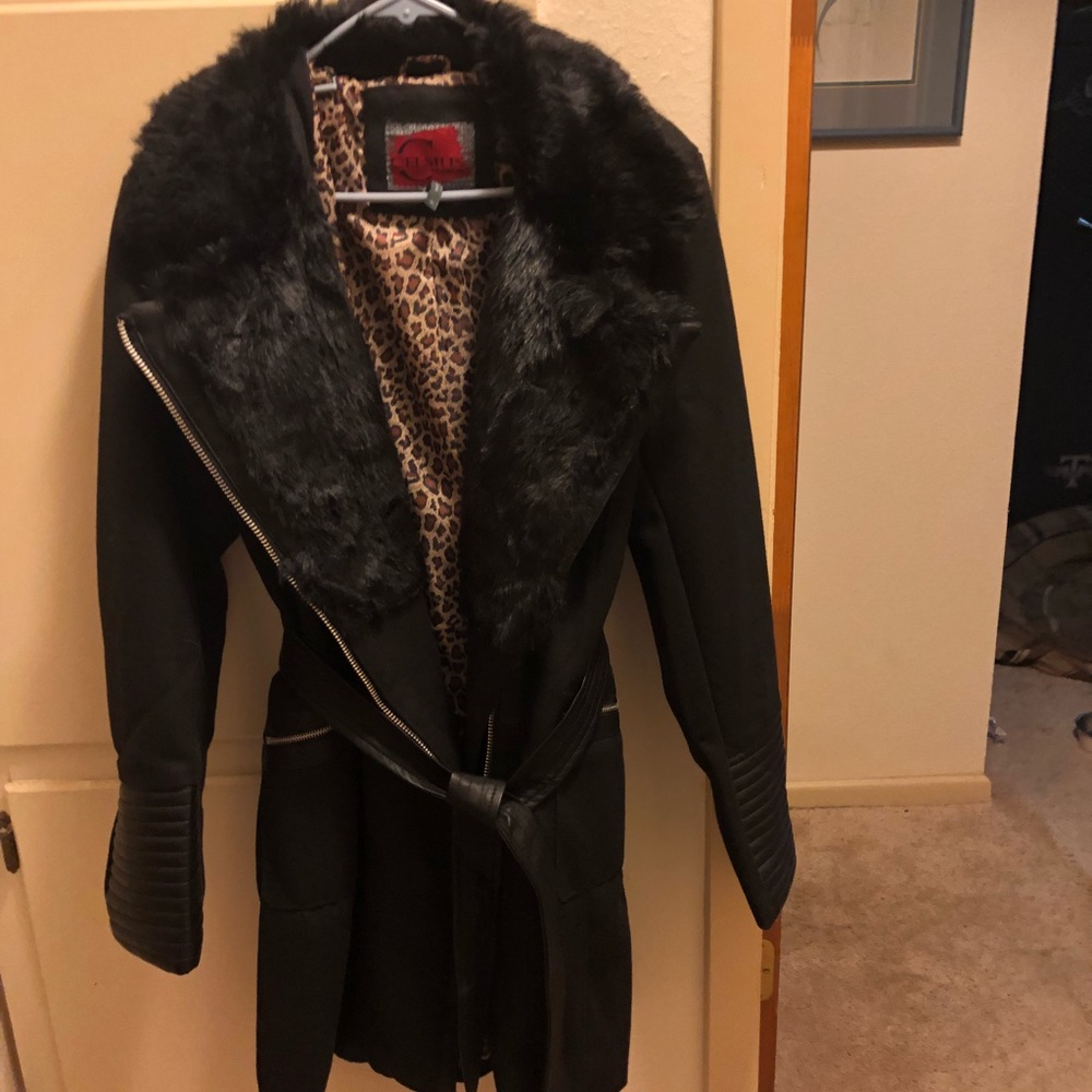 Winter wool blend coat